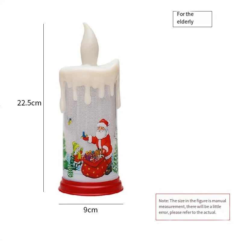 Candle Light Flameless Taper Candles Christmas Electric Candle Christmas Artificial Candle Decorative Night Lights