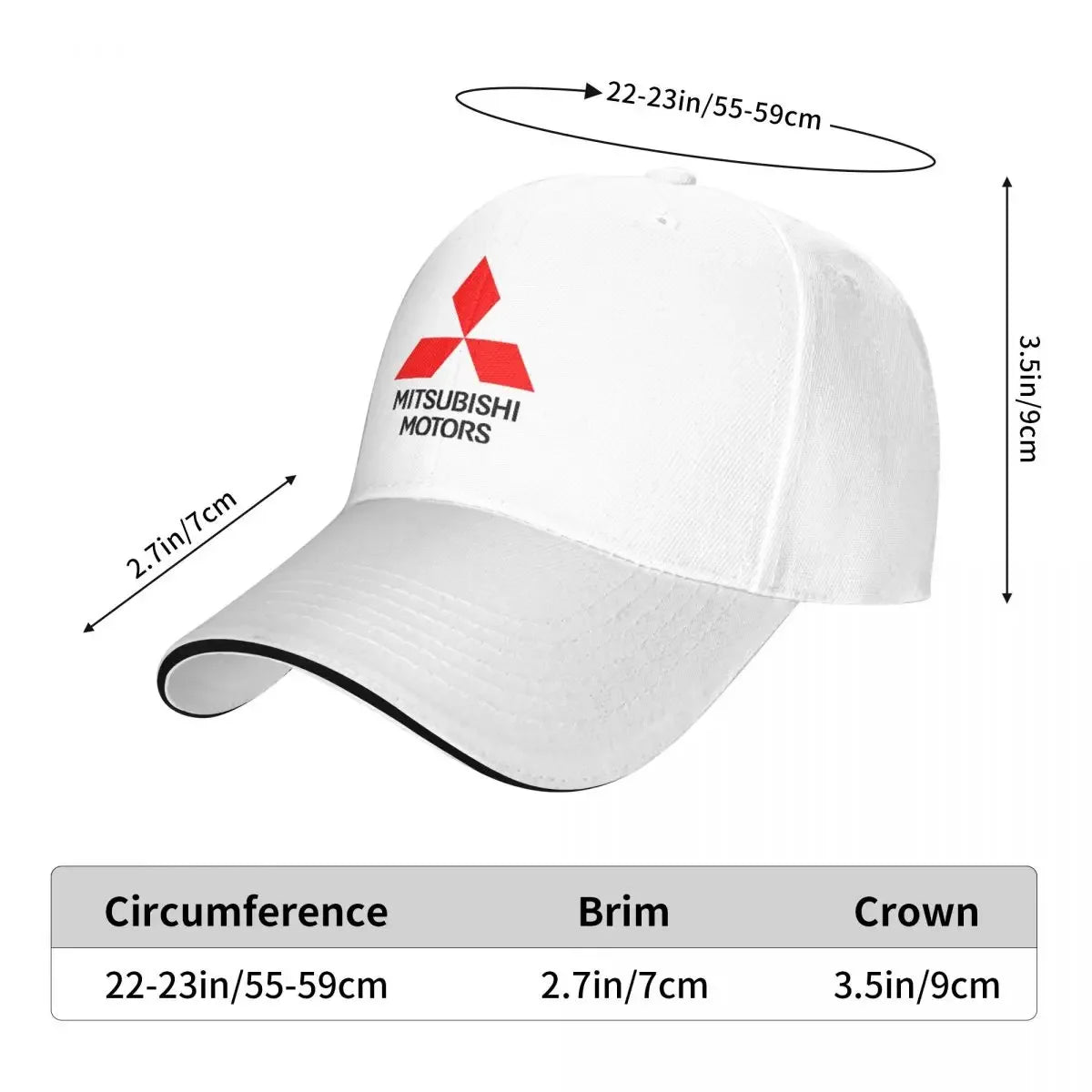 New Fashion Casual Baseball Cap Mitsubishis Motors Outdoor Sport Trucker Hat Summer Sun-Proof Unisex-Teens Classic Snapback Cap