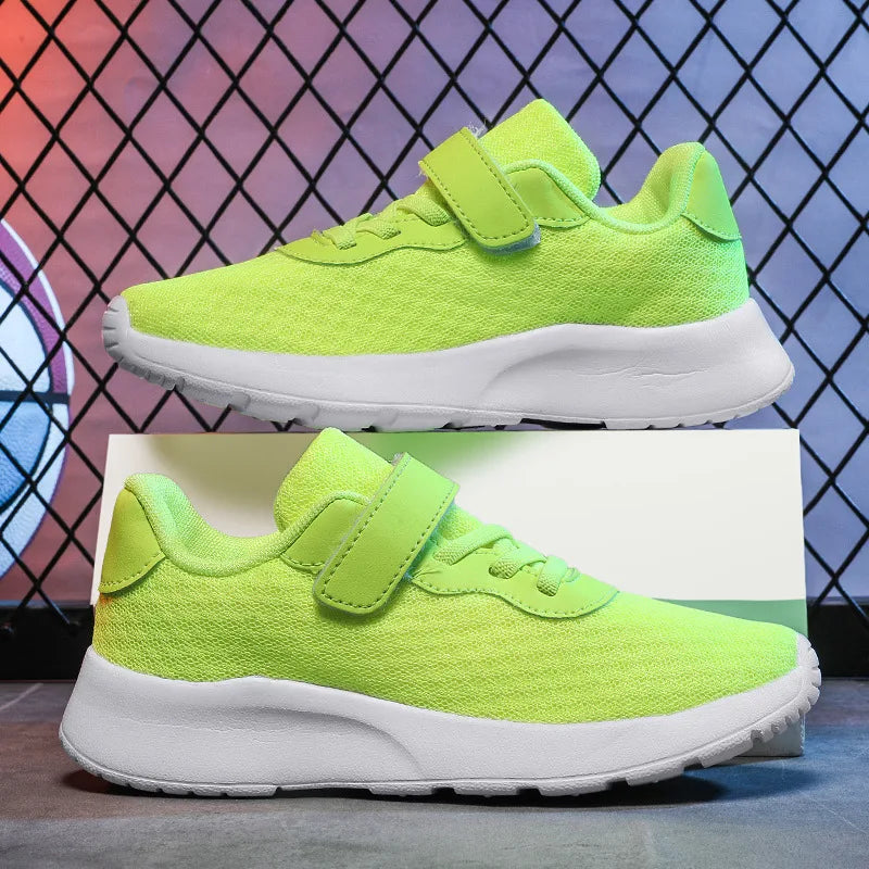 Hot Sale Cheap Sneakers Children Fashion Green Kids Running Shoes Size 28-39 Lightweight Outdoor Sports Shoes for Boy Girl 2023