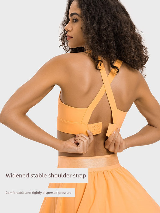 Cross One-Piece Buckle Quick-Dry Yoga Fixed Chest Pad