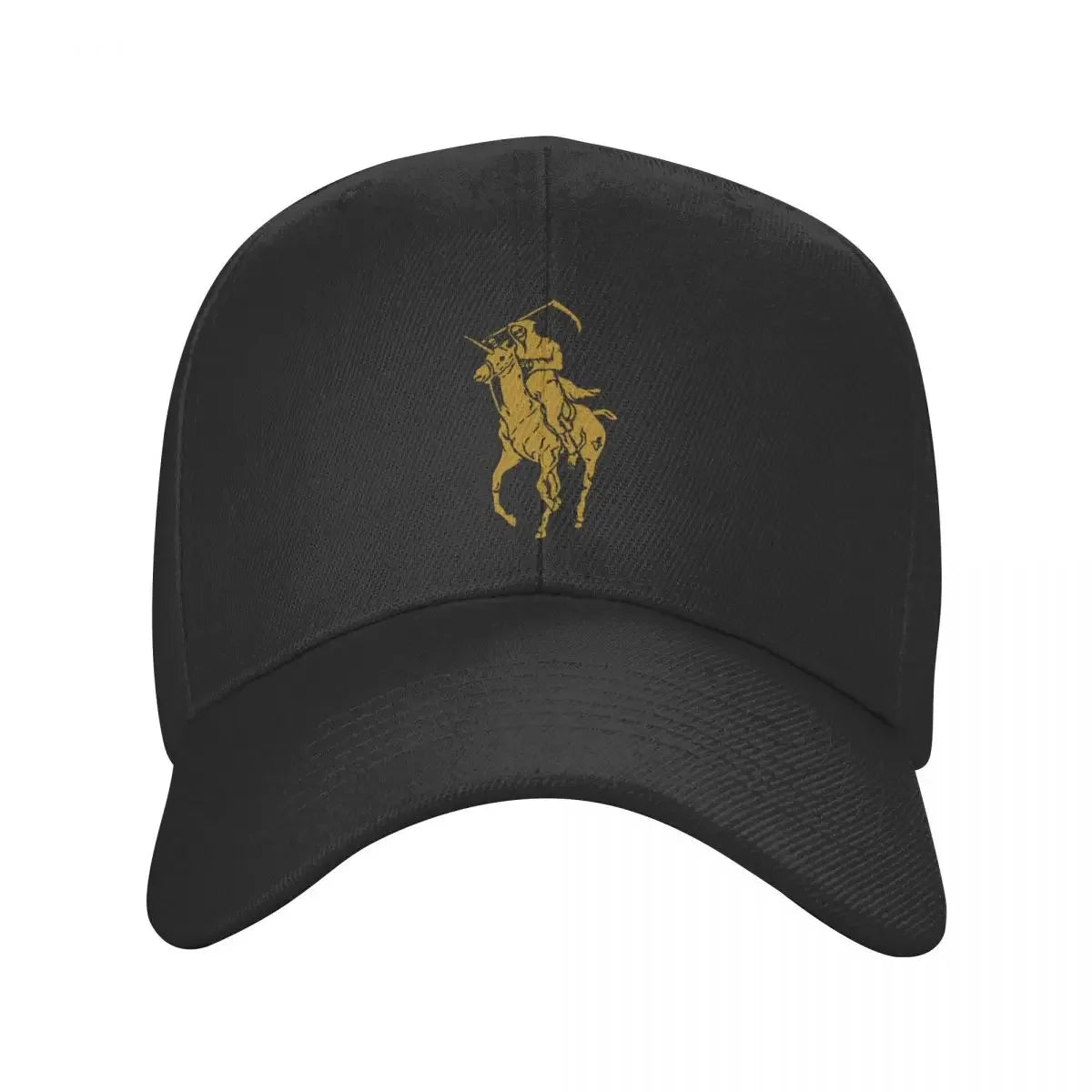 New Polo Gold Haunt Reaper Design Cap Baseball Cap for Men Hats Adjustable Sports Hat Fashion Casual Women Cap Truck Driver Hat