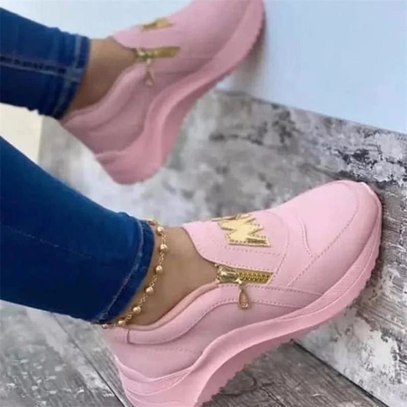 Summer Women Sneakers Platform Slip On Shoes Women Sport Shoes Plus Size Ladies Casual Tennis Shoes Running Shoes