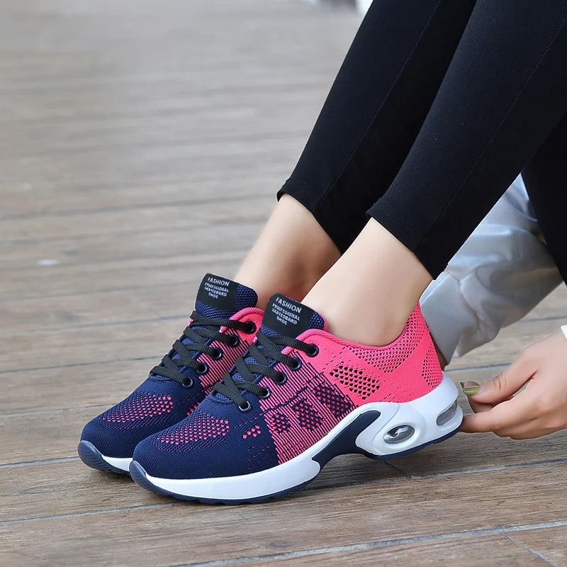 Women Sneakers Sports Tennis Cushion Running Shoes Lace Up Breathable Leisure Outdoor Sneakers Shoes for Women Zapatos De Mujer