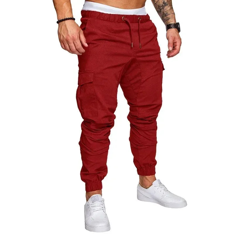 Trade New Workwear Multi-pocket Trousers for Men Woven Fabric Casual Pants Leggings for Men joggers men  military