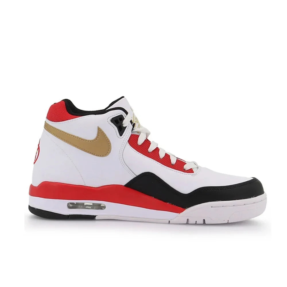 NIKE Flight Legacy men's shoes mid-top jordan 4 air cushion wear-resistant casual basketball sneakers