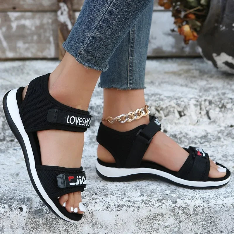 Sports Sandals Summer New Open Toe Heightened Platform Sandals Women's Beach Shoes Athleisure Sandals Plus Size 35-43