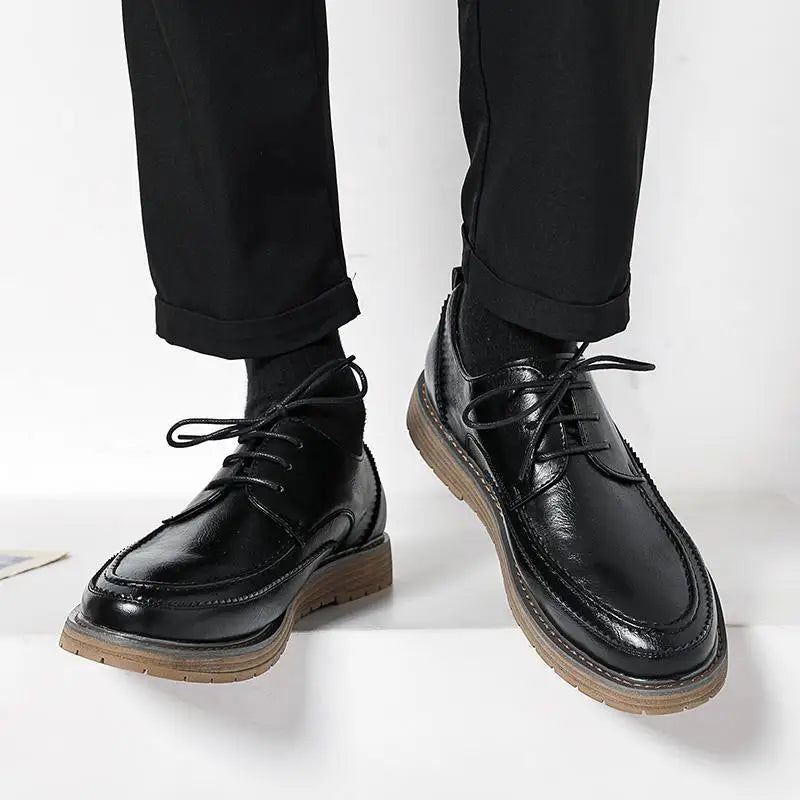 Men's Pointed Toe Stage Shoes Fashion Casual Genuine Leather Sneaker Men's Summer Party Dress Luxury Leather Shoes