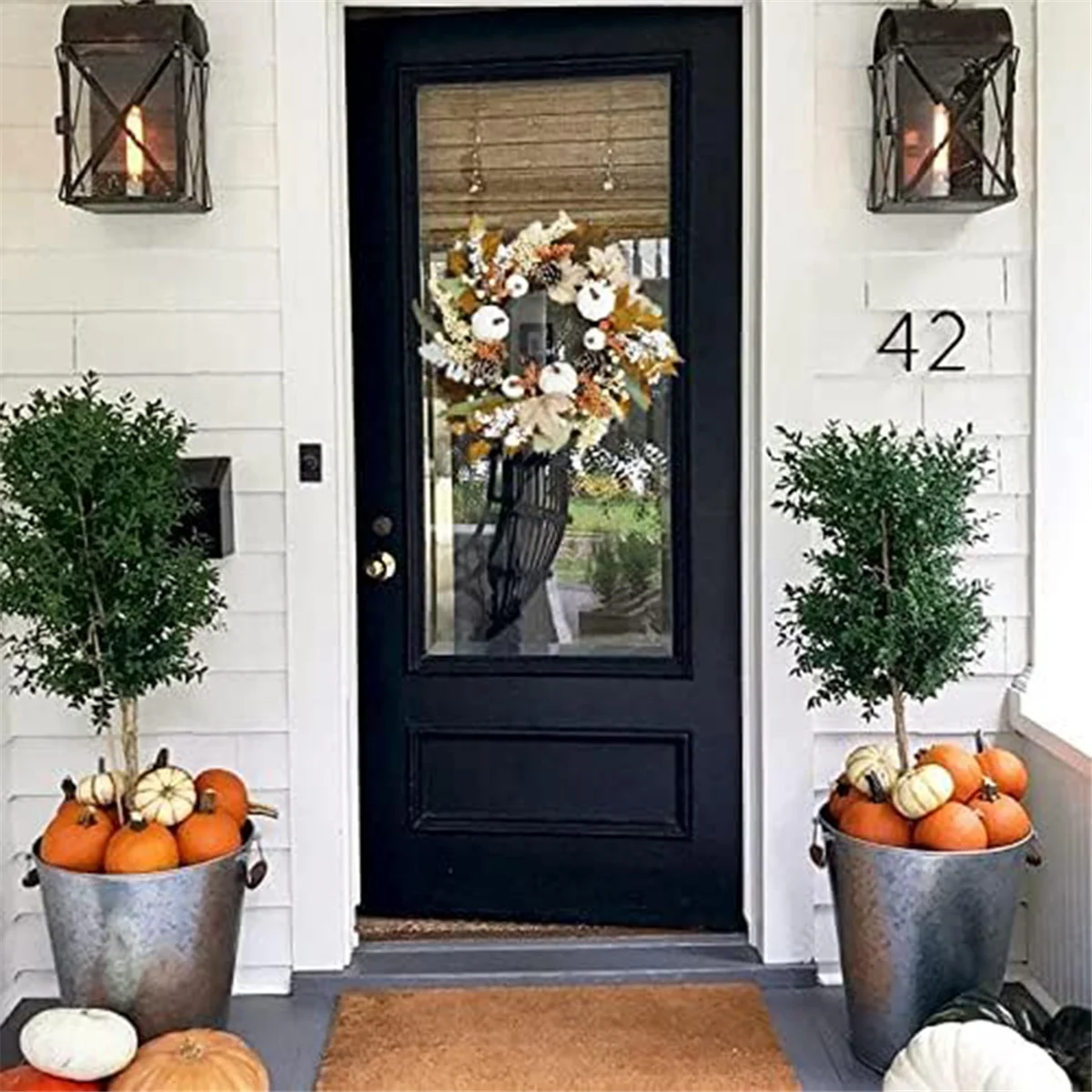 Fall Decor Fall Wreaths for Front Door Autumn Leaf Pumpkin Pine Cone Berry Wreath Fall Decorations for Farmhouse Decor