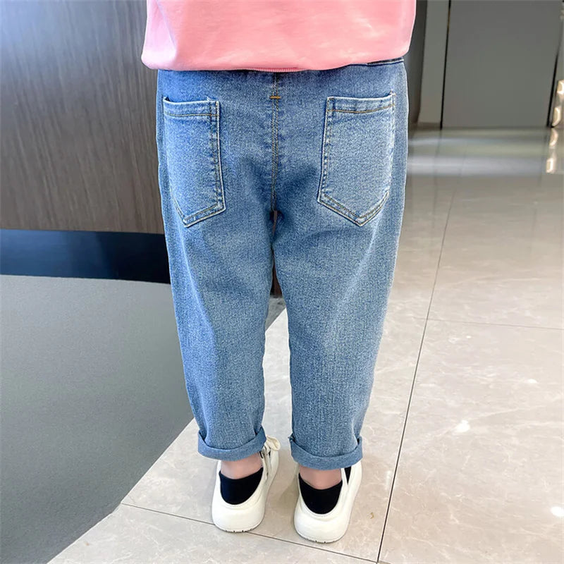 Girls Pants Long Trousers Cotton 2024 Cherry Spring Autumn Teenagers Baby's Kids Pants Outdoor Teenagers Children's Clothing