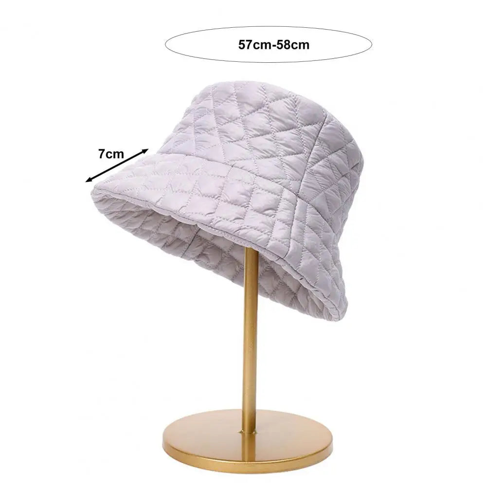 Flat Top Fisherman Hat Stylish Women's Fisherman Hat with Wide Brim Soft Square Pattern Sunshade Design for Fall for Ladies