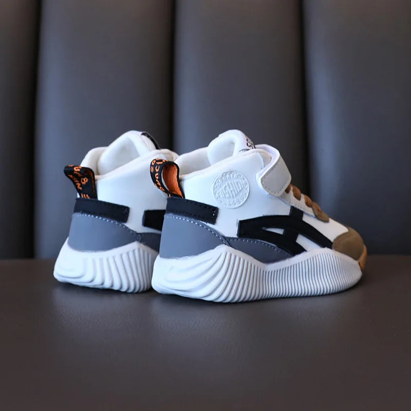 Children's Sneakers Girls' Spring Autumn Middle Upper Small White Shoes Boys' Basketball Shoes Baby Shoes