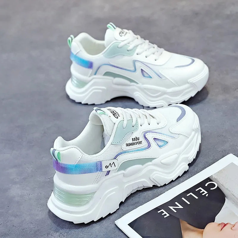 Women Sneakers Fashion Versatile SpringAutumn Casual Shoes Ladies  Platform Brand Dad's Shoes Breathable Jogging Tennis Trainers