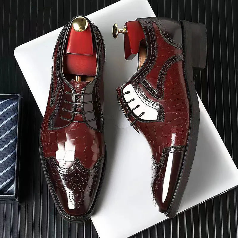 Luxury Mens Leather Shoes High Quality Men's Shoes Pointed Oxford Wedding Leather Men Dress Shoes 2024 Gentleman Office Man Shoe