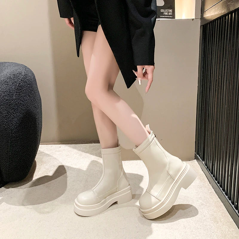 Shoes Women's Boots Autumn Boots-Women Luxury Designer Rock 2024 Ankle Fashion Ladies Lady Boots Women's Low Shoes Boots-Women L