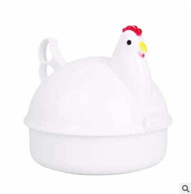 Kitchen Eggs Steamer Chicken Shaped Microwave 4 Egg Boiler Cooker Portable Kitchen Cooking Appliances Steamer Home Egg Poachers