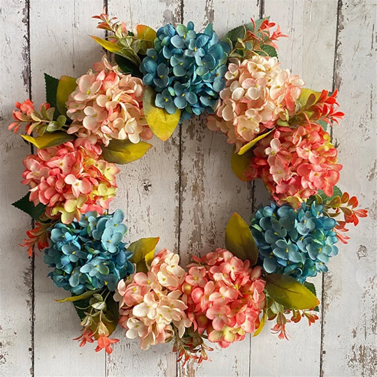 Fall Wreaths for Front Door, Hydrangea Wreath for Wall Window Party Wedding Decor Indoor , Artificial Fall Doors Wreath