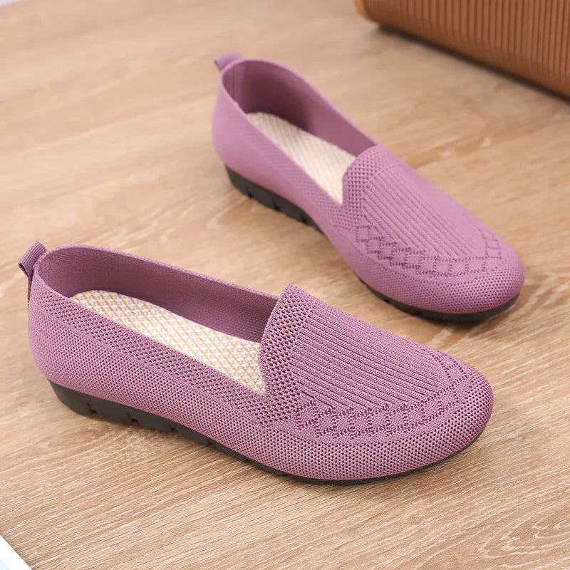 2023 Mesh Breathable Sneakers Women Breathable Light Slip on Flat Casual Shoes Ladies Loafers Socks Shoes Women Zapatillas Mujer