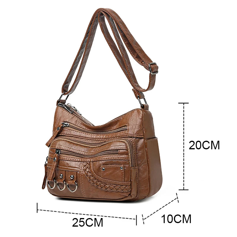 2023 New Ladies Soft Leather Bags High Quality Purses And Handbags Famous Designer Crossbody Shoulder Bag For Women Sac A Main