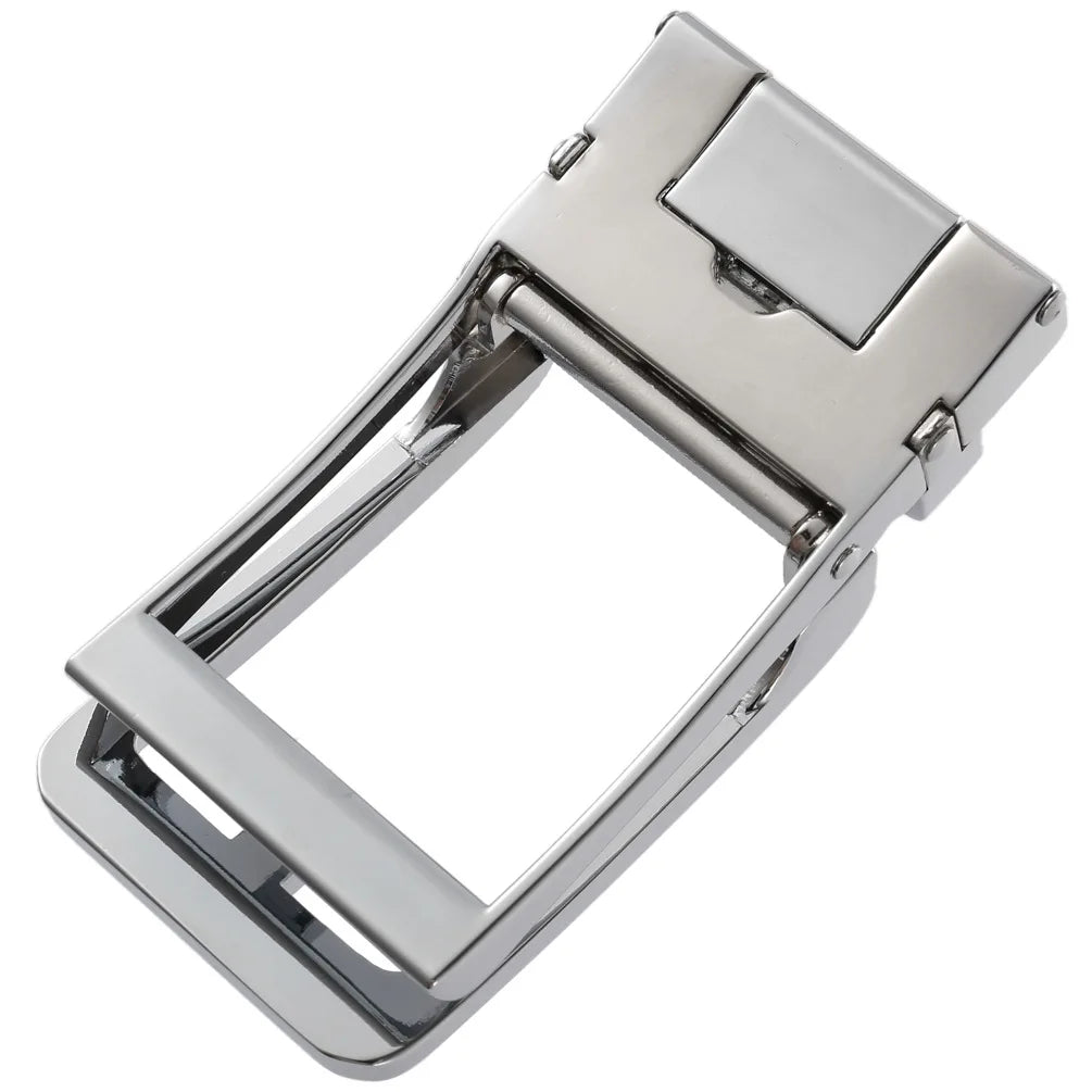 New Men's Business Alloy Automatic Buckle Unique Men Plaque Belt Buckles for 3.5cm Ratchet Men Apparel Accessories