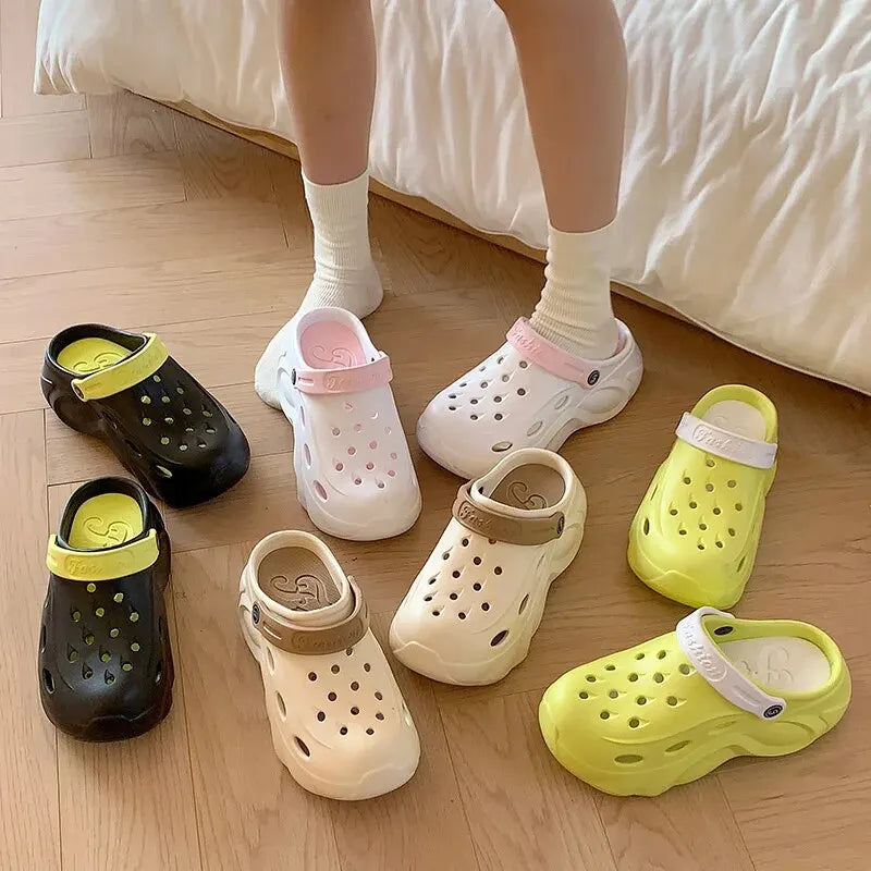 Dongdong Shoes Women's Summer Outwear Trendy Thick Sole Anti Slip 2024 New Beach Baotou Sandals Women's ZYT2426
