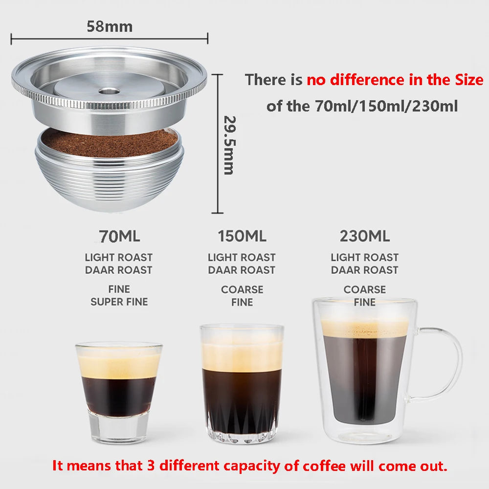 Dropshipping Stianless Steel Reusable Capsule For Nespresso Vertuoline Vertuo Coffee Machine Espresso Pod Don't Fit Vertuo Next