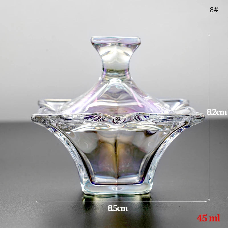 1PC Transparent Colorful Crystal Glass Acrylic Powder Liquid Relief Nail Cup Dappen Dish Lid Bowl Holder Equipment Nail Art Tool