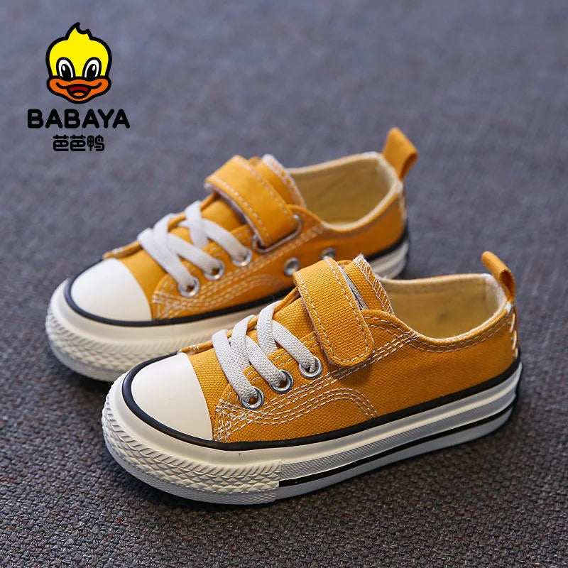 Babaya Children Canvas Shoes Boys 2023 Autumn New Fashion White Shoes Girls Shoes Boys Breathable Sneakers for Kids Casual Shoes