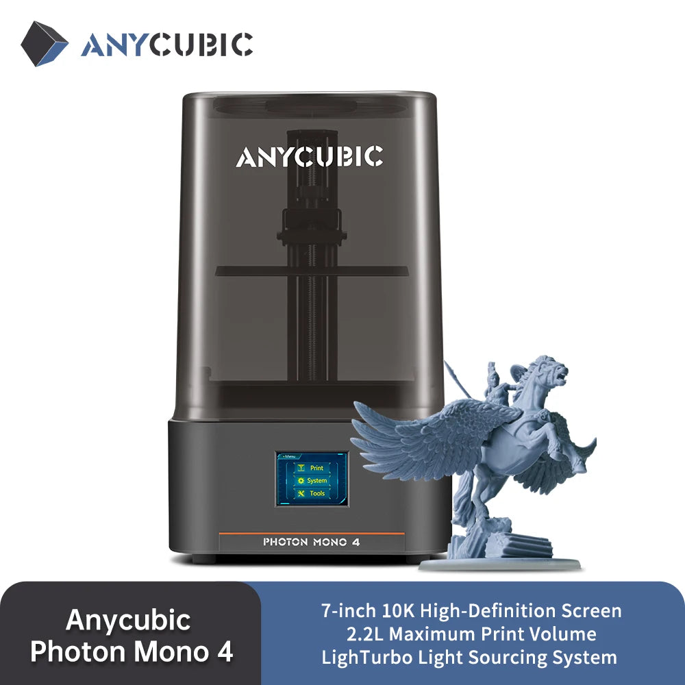 PRESALE ANYCUBIC Photon Mono 4 LCD 3D Printer with 7" 10K high-definition screen High-Speed UV Resin 3D Printing 153×87×165mm
