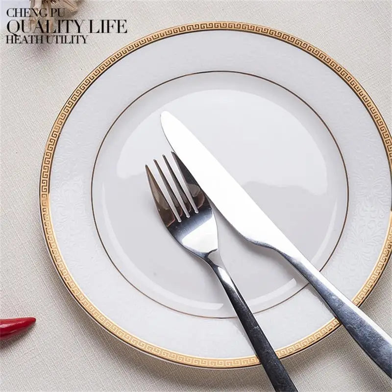 3pcs/lot, 10 & 8 & 4 inch, real bone china dinner plate set, white porcelain plate, dishes for restaurant, white porcelain tray