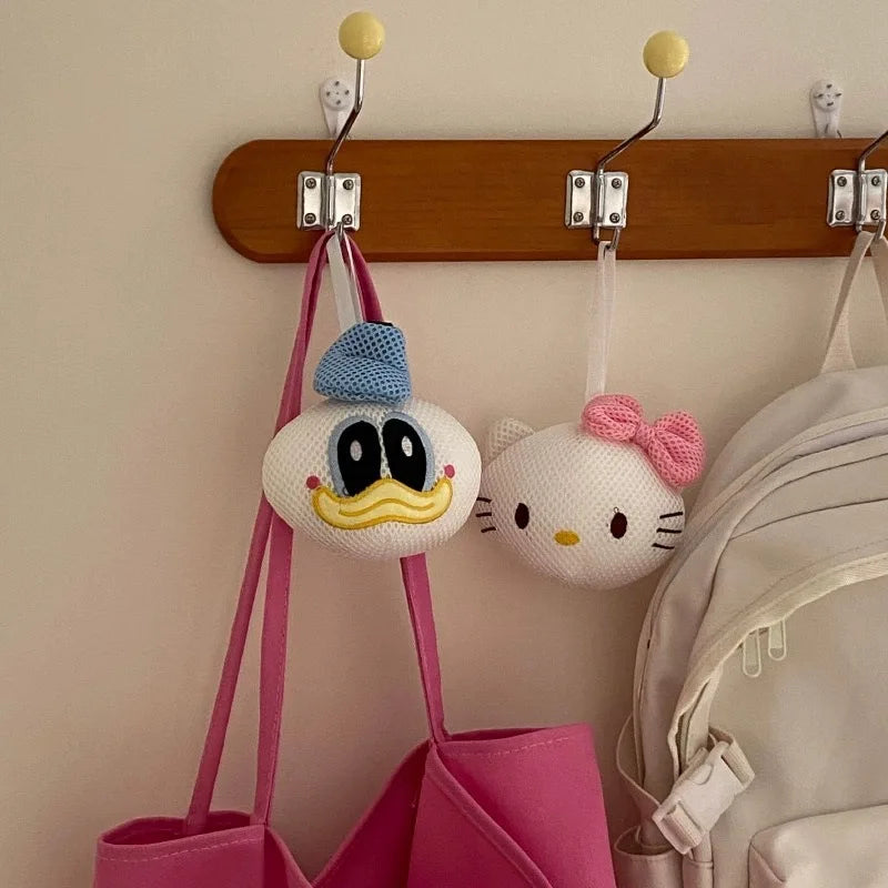 Cute Sanrio Anime Soft Bath Poufs Cartoon Hello Kitty Bath Sponges Shower Ball Scrubber Bathroom Exfoliating Brush Bubble