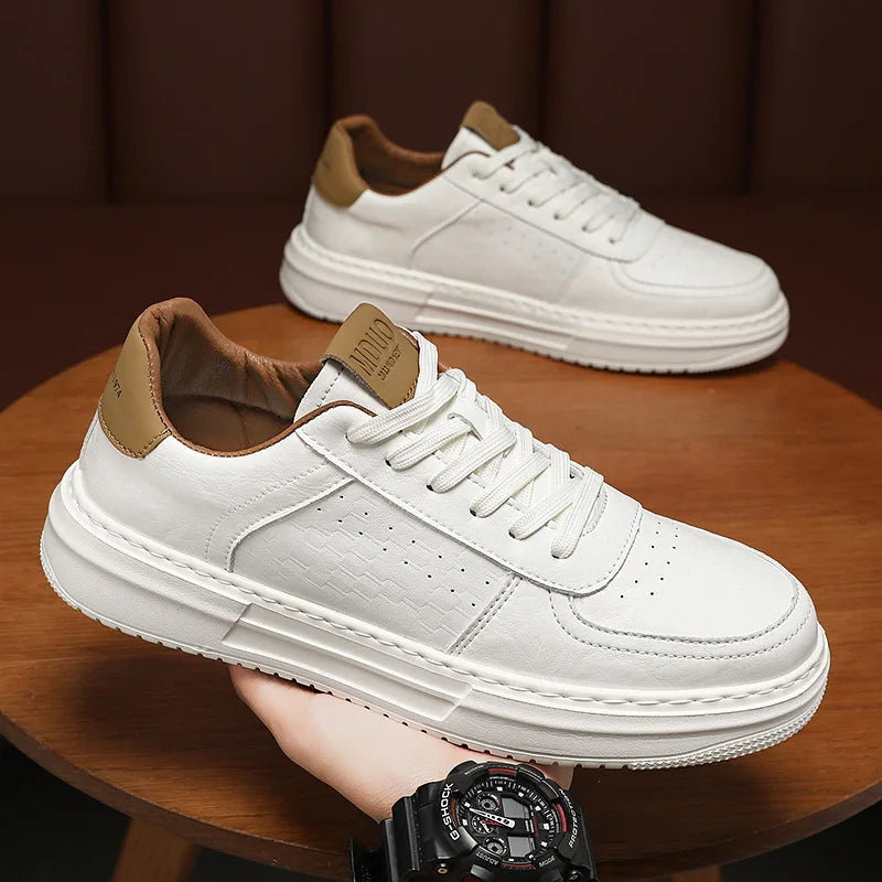 Men The New Breathable White Casual Shoes Thick Sole Casual Sneakers Outdoor Motion Casual Little White Shoes Running Shoes