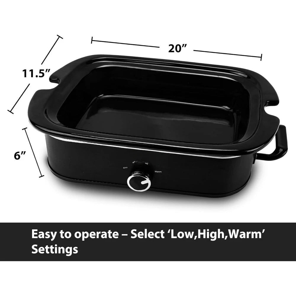 4-Quart Slow Cooker with Casserole Manual Warm Setting, Kitchen Small Appliance , Dishwasher Safe Crock,  Slow Cooker