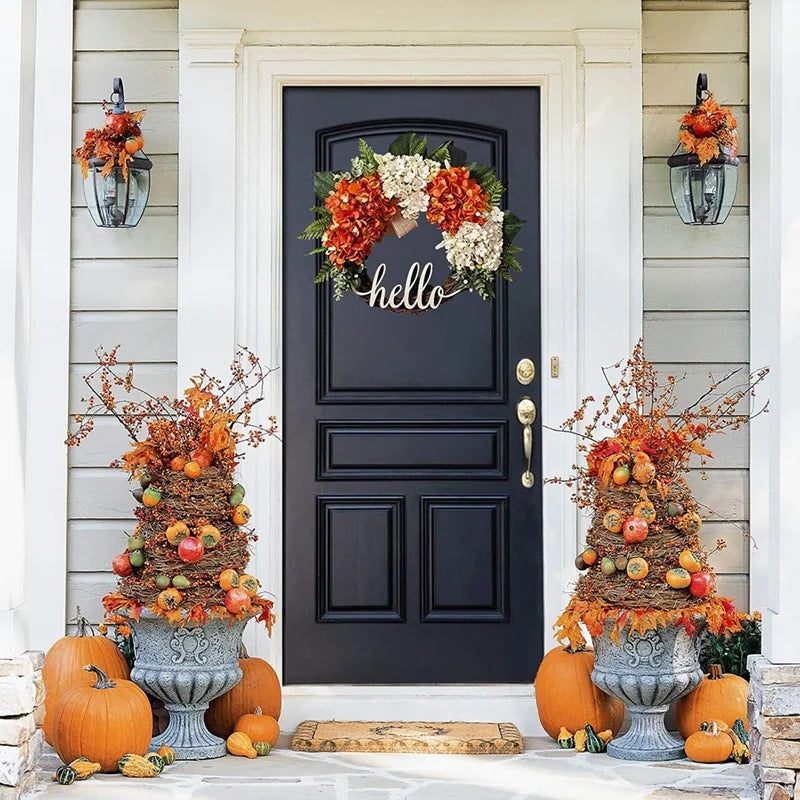 Fall Wreath, Wreath For Front Door, Hydrangea Wreath, Autumn Wreath, Wreath For Fall Decor Thanksgiving Autumn Easy Install