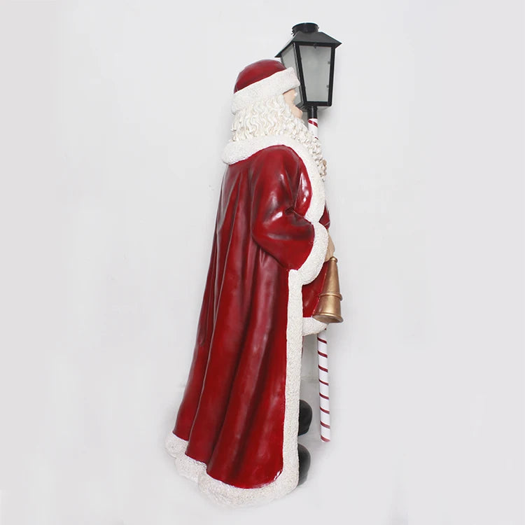 53 Inch Standing Indoor Christmas Life Size Santa Claus Statue Decoration For Holiday Ornaments