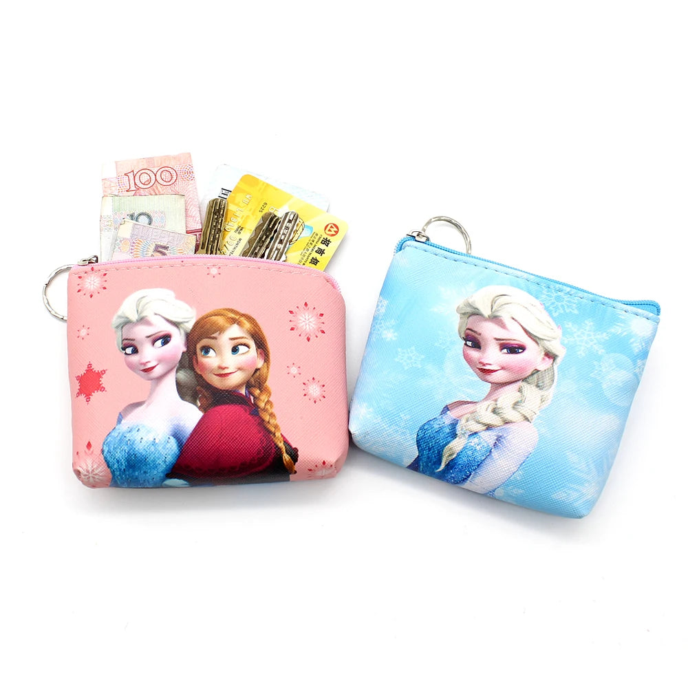 New Cartoon Coin Purse Frozen Elsa Anna Princess Girls Key Case Wallet Children Snow Queen Earphone Bag Women Bank Card Coin Bag