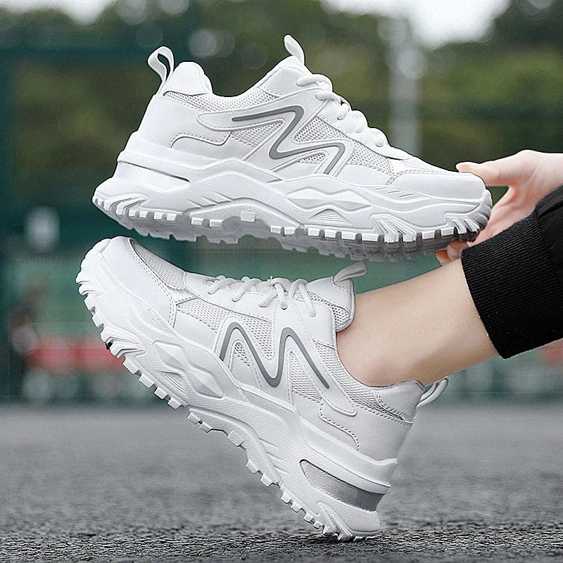 Women White Sports Vulcanize Shoes Female Platform Running Sneakers Ladies Black Casual Shoe Women Tennis Sneakers Plus Size 43