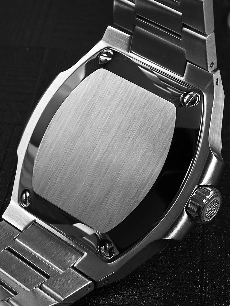 San Martin 43mm Miyota 9120 Multi-function Men Luxury Dress Watch Waffle Texture Dial Business Automatic Mechanical 10Bar BGW-9