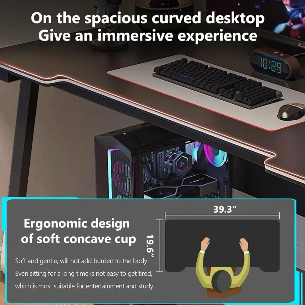 Gaming Desk Computer Writing Table Student Art Modren Simple Style PC Wood Suitable for Home.