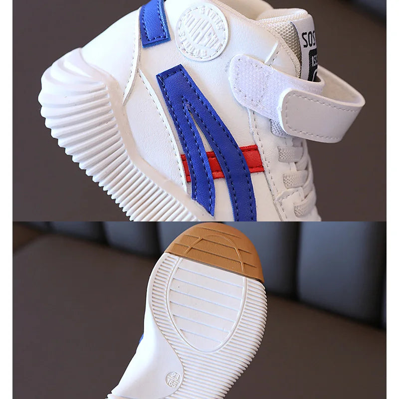 Children's Sneakers Girls' Spring Autumn Middle Upper Small White Shoes Boys' Basketball Shoes Baby Shoes