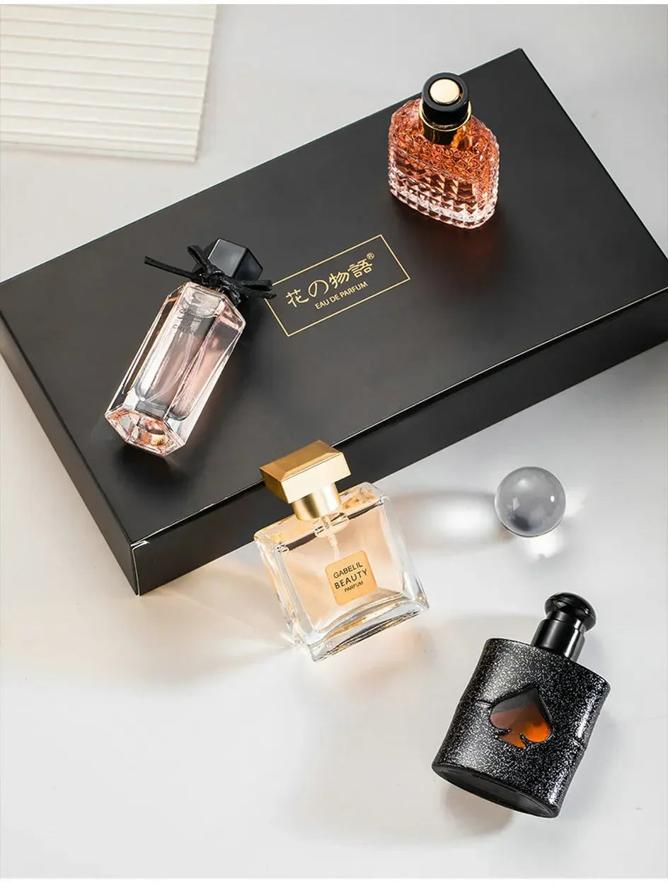 Women's Perfume Set of 4 Floral & Woody Fragrances Long-Lasting EDT Gift Set for Women 105g Total Elegant Scent Collection