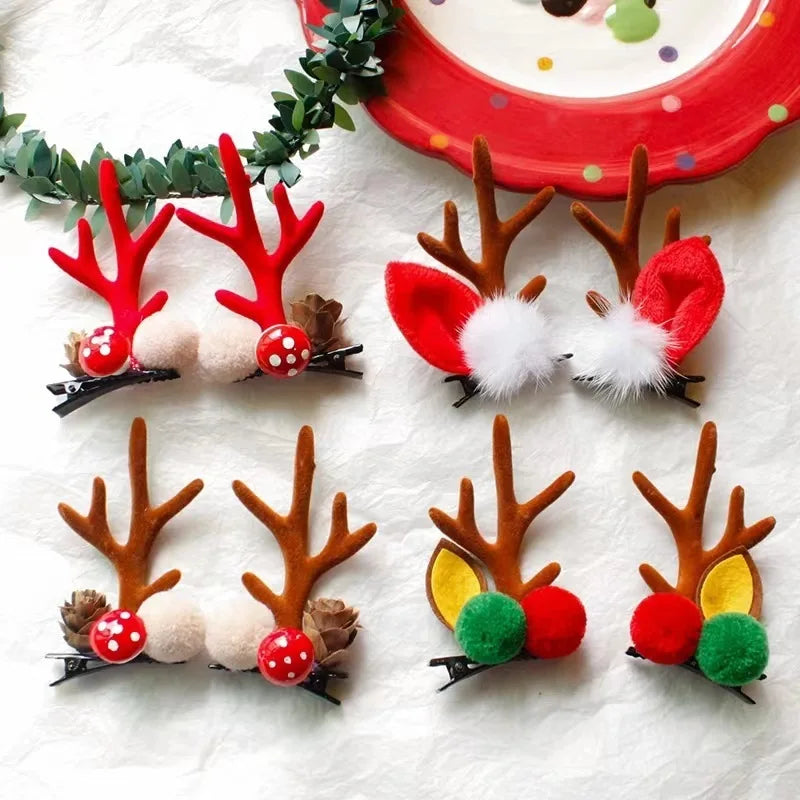 Christmas headpieces hair clips reindeer antlers hair clips Santa Claus decorations holiday accessories toys holiday gifts