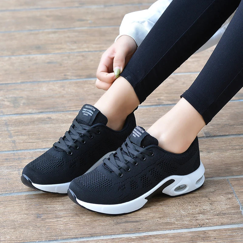 Women Sneakers Sports Tennis Cushion Running Shoes Lace Up Breathable Leisure Outdoor Sneakers Shoes for Women Zapatos De Mujer