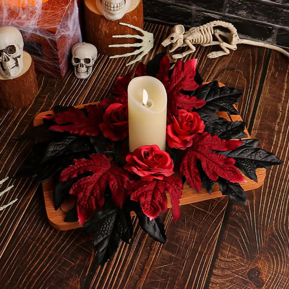 Eye-catching Maple Leaf Garland Fall Maple Leaf Wreath Garland Set for Halloween Thanksgiving Home Decoration for Halloween