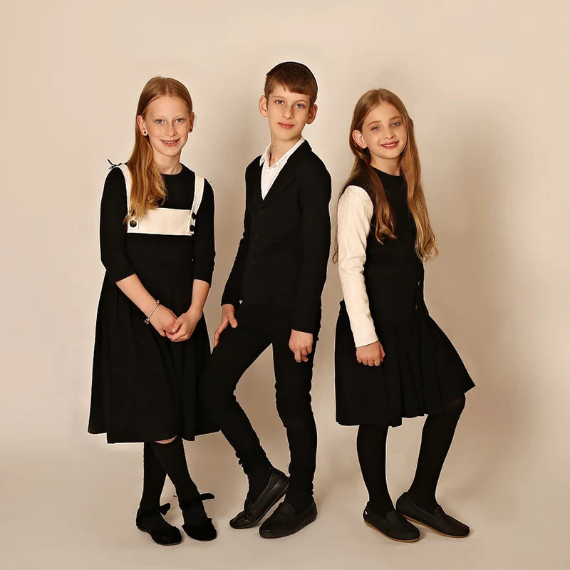 3-12years Kids Skinny Pants Boys Black School Uniforms Teenagers Formal Adjustable Waist Trousers Stretch Autumn Winter Clothing