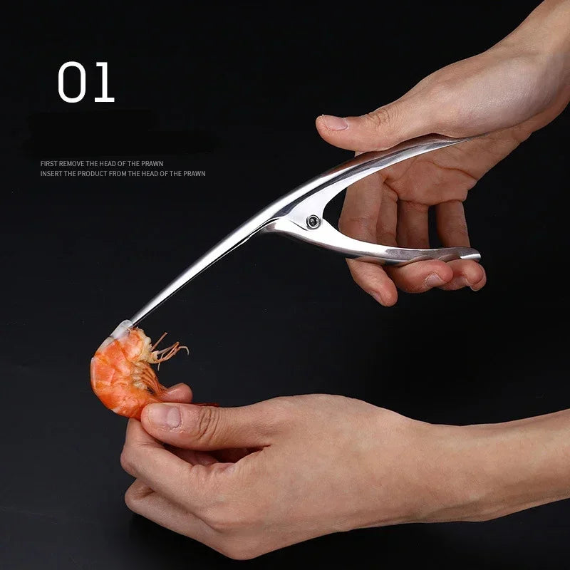 Kitchen Appliance Stainless Steel Shrimp Peeler Prawn Peeler Line Cutter Cleaning Shrimp Line Fishing Lobster Peel Seafood Tool