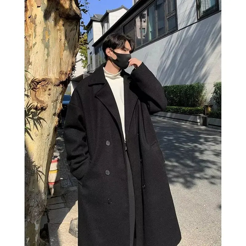 Long Men's Coats Winter Clothes for Men Coat Long Padding Jackets Windbreaker Men´s Overcoat Parkas Korean Luxury Clothing 2024