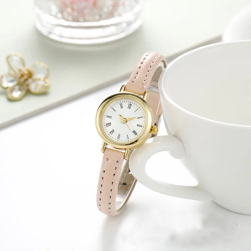 Women Temperament Roman Scale Quartz Watch New Lady Fashion Belt Wristwatch