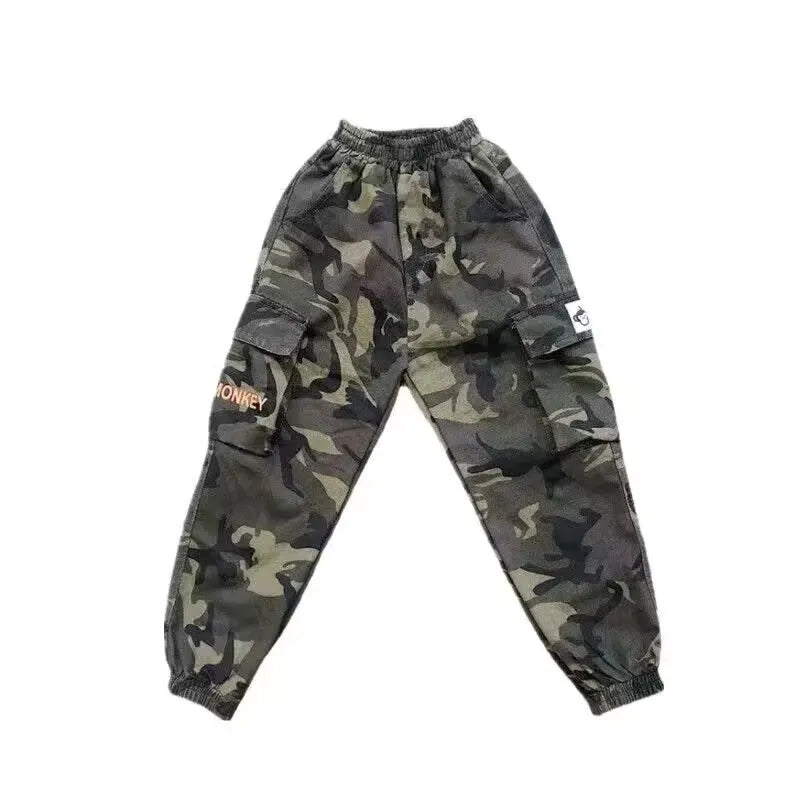 Children's Camouflage Cargo Pants Spring and Autumn 2023 New Boy Baby Loose Casual Sports Pants Winter thickened Kids Trousers