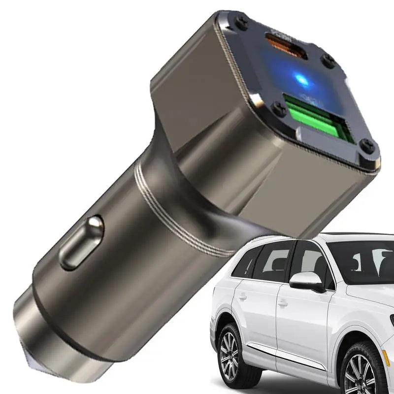 30W Car USB C Charger MultiFunction USB C Fast Charging Adapter with Safety Hammer  Multi Port Type C Car Charger for Phone RVs