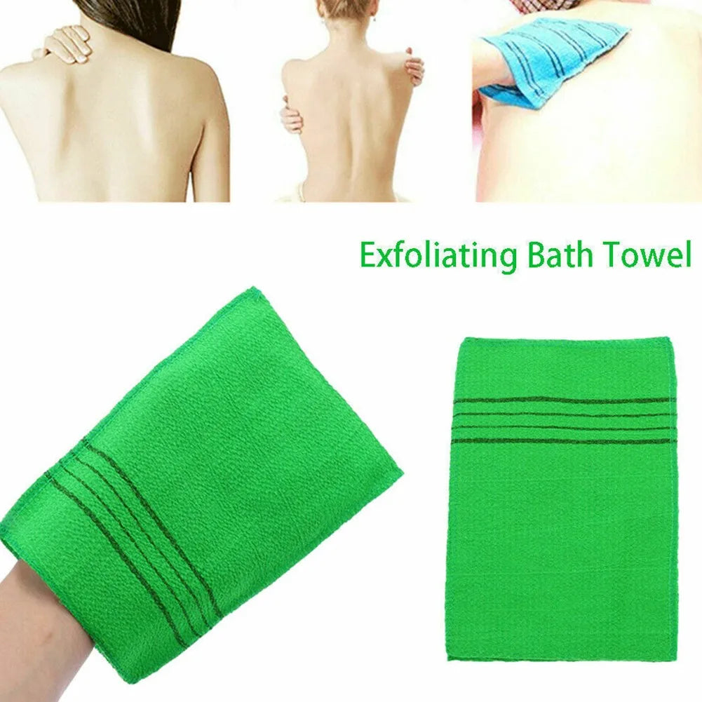 5Pcs Double Sided Towel Korean Exfoliating Bath Washcloth Body Scrub Shower Towel Portable For Adults Grain Brush Peeling Glove